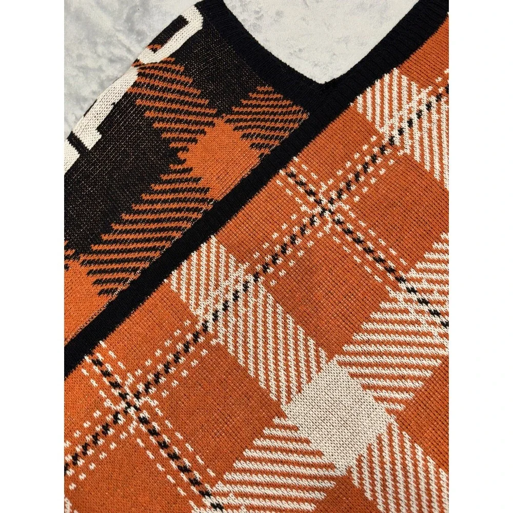 NEW Green 3 Plaid OSU Beavers Poncho One‎ Size Orange Balck USA Recycled Cotton - Picture 8 of 11